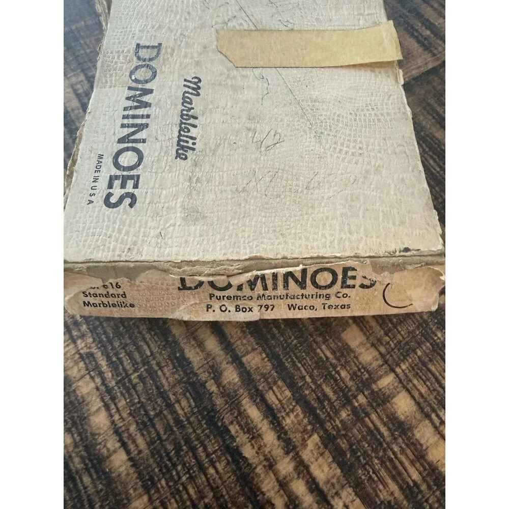 Vintage Puremco Standard Marblelike Dominoes  NO. 616  Waco Texas USA
